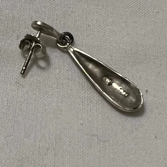 EUC Sterling silver Marcasite drop earrings - Picture 3 of 3